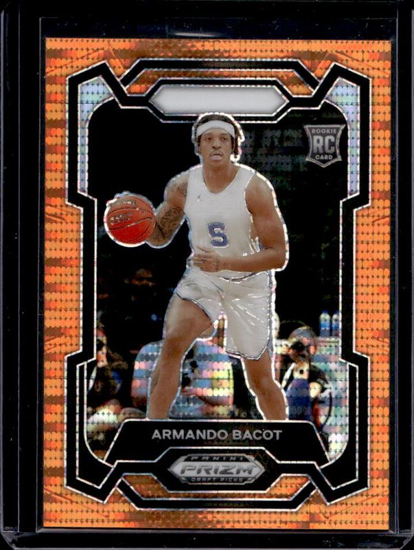 Armando Bacot 2024 Prizm Draft Picks #79 Orange Pulsar /49 RAW