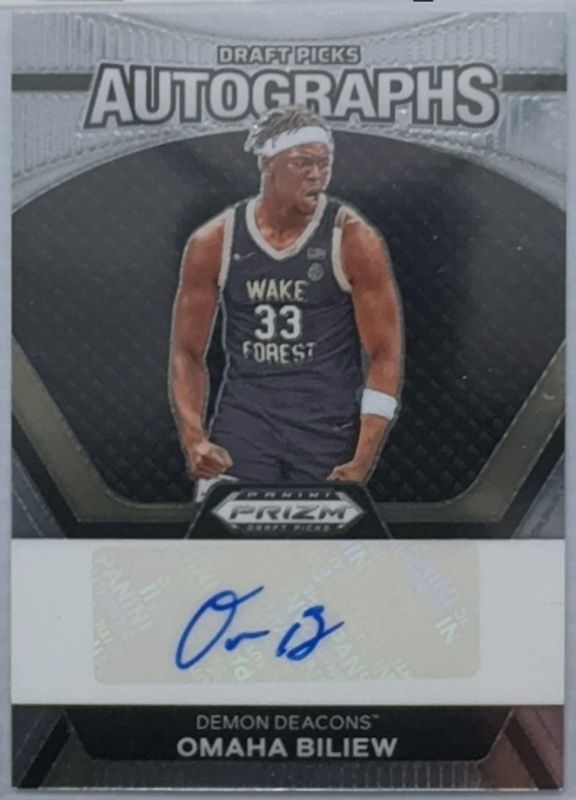 Omaha Biliew 2024 Prizm Draft Picks #002 Draft Picks Autographs RAW