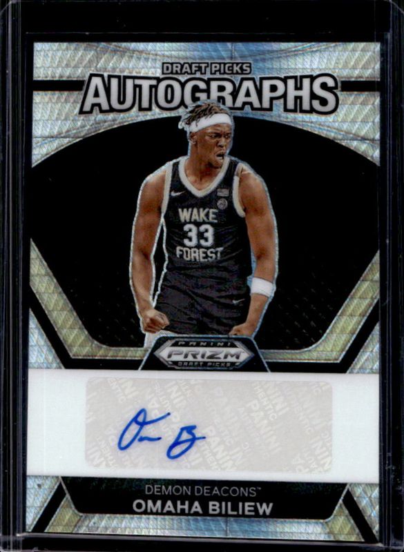 Omaha Biliew 2024 Prizm Draft Picks #002 Draft Picks Autographs - Hyper RAW
