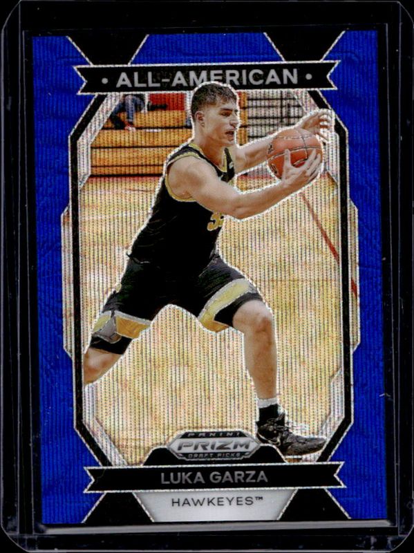 Luka Garza 2024 Prizm Draft Picks #26 All-American - Blue Wave /249 RAW