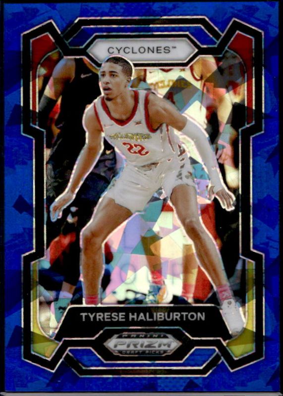 Tyrese Haliburton 2024 Prizm Draft Picks #65 Blue Ice /99 RAW