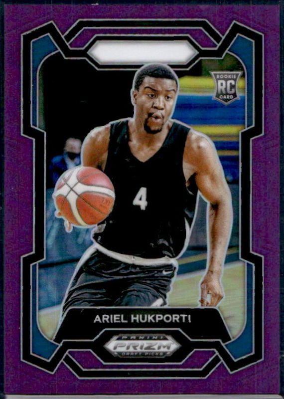 Ariel Hukporti 2024 Prizm Draft Picks #78 Purple /75 Rookie RAW