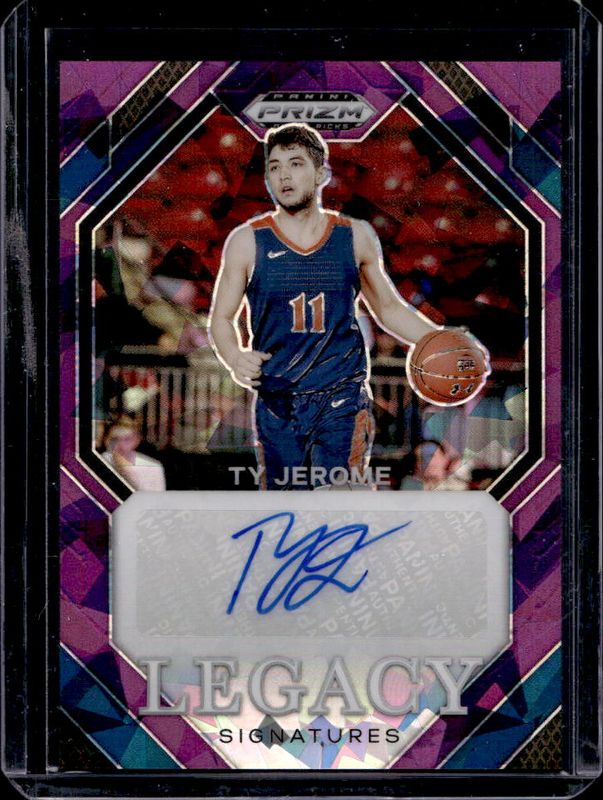 2024 Prizm Draft Picks #LS-TYJ Legacy Signatures - Purple Ice /99