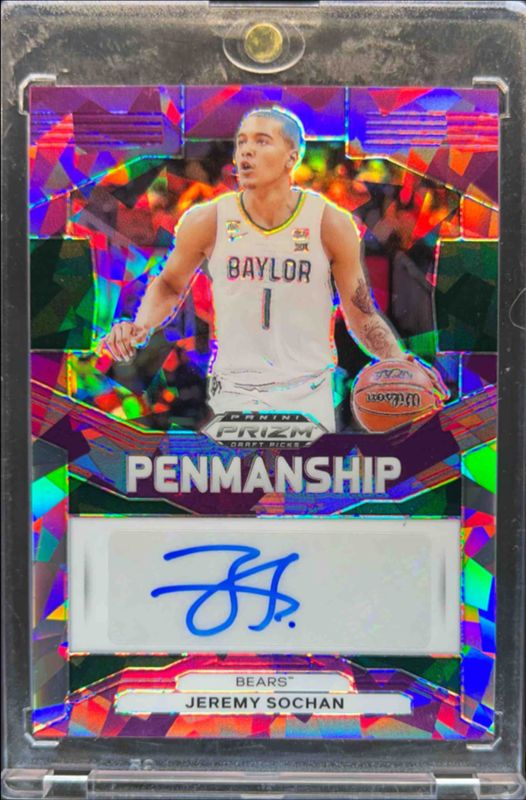 2024 Prizm Draft Picks #P-JSC Penmanship - Purple Ice /99