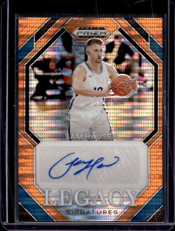 2024 Prizm Draft Picks #LS-SAM Legacy Signatures - Orange Pulsar /49
