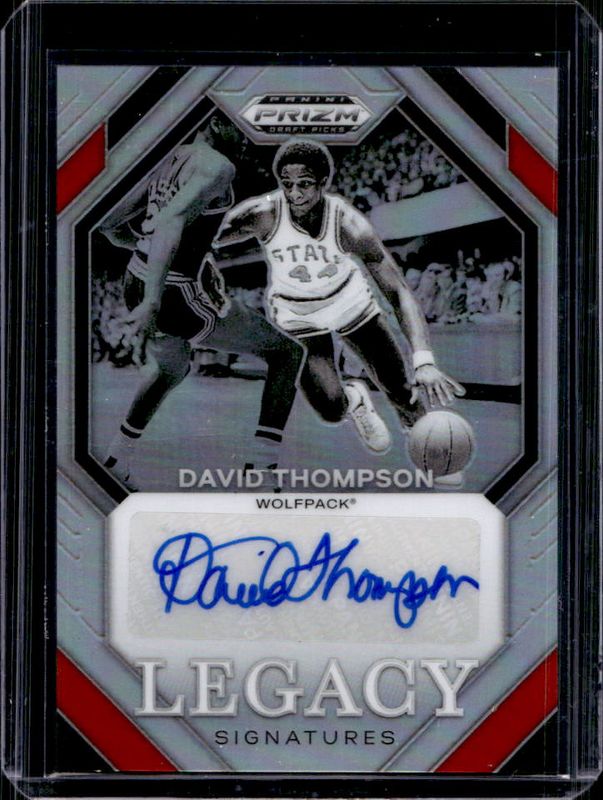 David Thompson 2024 Prizm Draft Picks #3 Legacy Signatures - Silver RAW