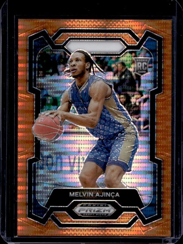 Melvin Ajinca 2024 Prizm Draft Picks #48 Orange Pulsar /49 RAW