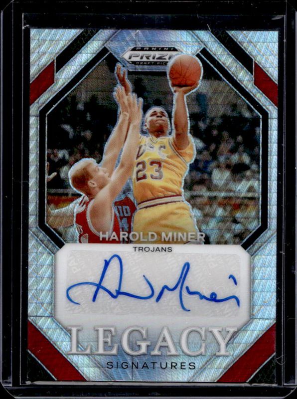 Harold Miner 2024 Prizm Draft Picks #LS-HMN Legacy Signatures - Hyper RAW