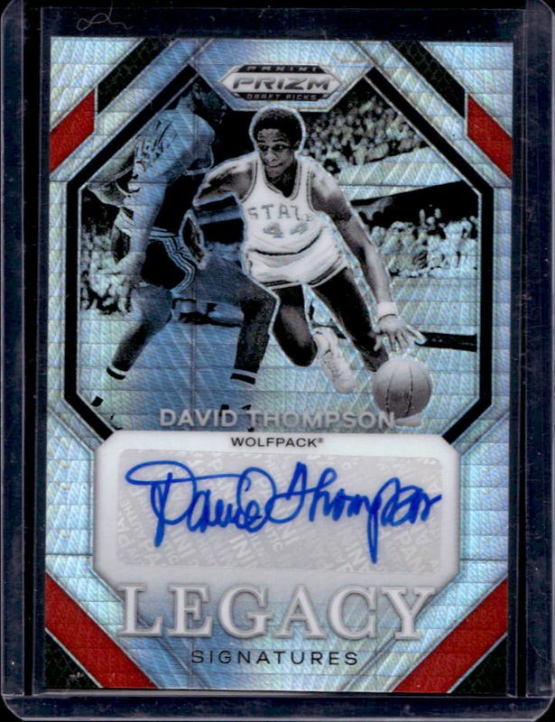 David Thompson 2024 Prizm Draft Picks #3 Legacy Signatures - Hyper RAW
