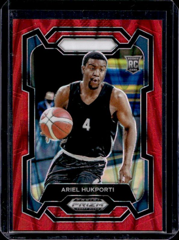 Ariel Hukporti 2024 Prizm Draft Picks #78 Red Seismic /225 Rookie RAW