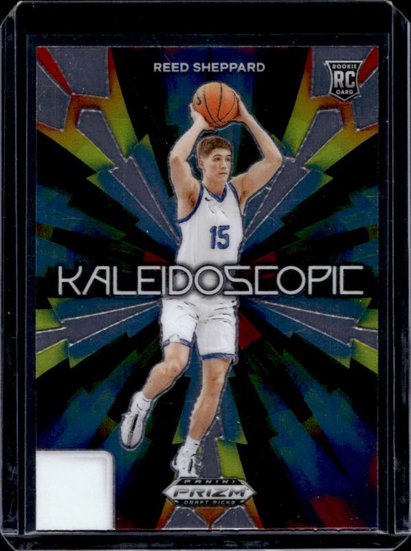 Reed Sheppard 2024 Prizm Draft Picks #15 Kaleidoscopic Rookie RAW