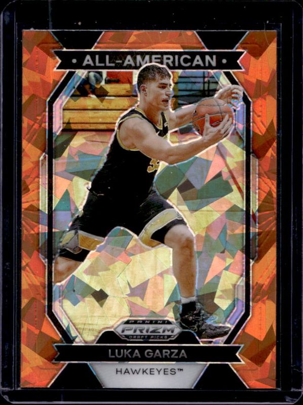 Luka Garza 2024 Prizm Draft Picks #26 All-American - Orange Ice RAW