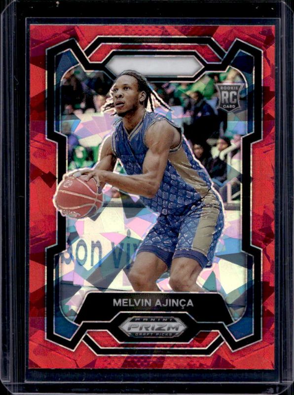 Melvin Ajinca 2024 Prizm Draft Picks #48 Red Ice RAW