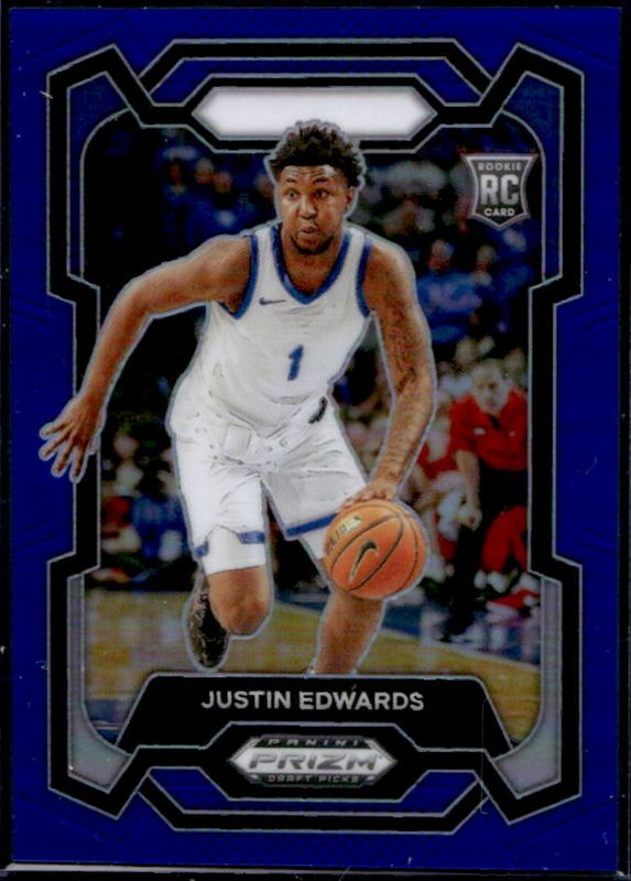 Justin Edwards 2024 Prizm Draft Picks #25 Blue /199 RAW