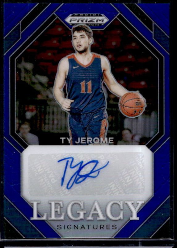 Ty Jerome 2024 Prizm Draft Picks #LS-TYJ Legacy Signatures - Blue RAW