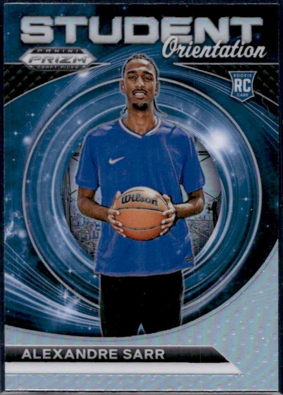 Alexandre Sarr 2024 Prizm Draft Picks #17 Student Orientation - Silver Rookie RAW