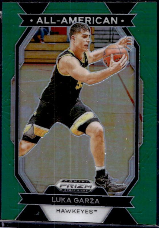 Luka Garza 2024 Prizm Draft Picks #26 All-American - Green RAW
