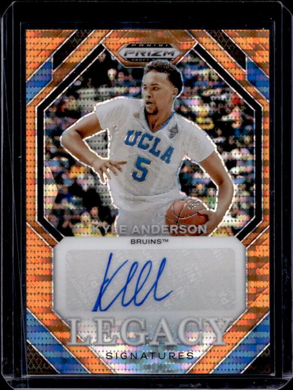 Kyle Anderson 2024 Prizm Draft Picks #LS-KYA Legacy Signatures - Orange Pulsar /49 RAW