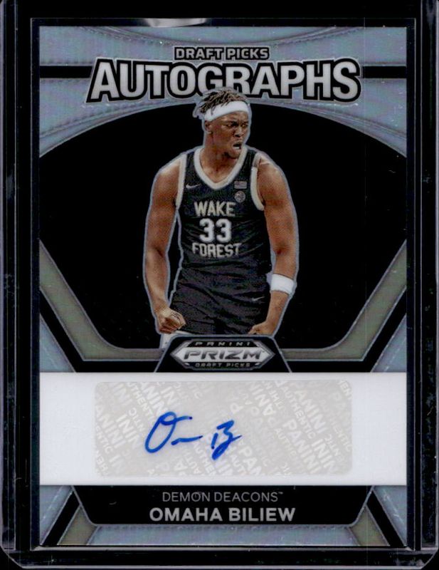 Omaha Biliew 2024 Prizm Draft Picks #002 Draft Picks Autographs - Silver RAW