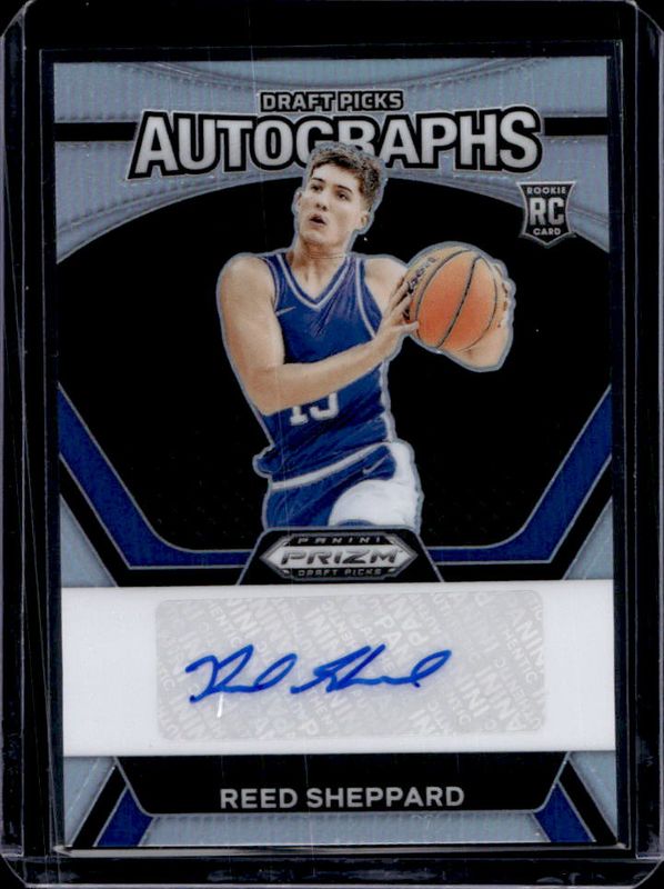 Reed Sheppard 2024 Prizm Draft Picks #DPA-RSP Draft Picks Autographs - Silver Rookie RAW