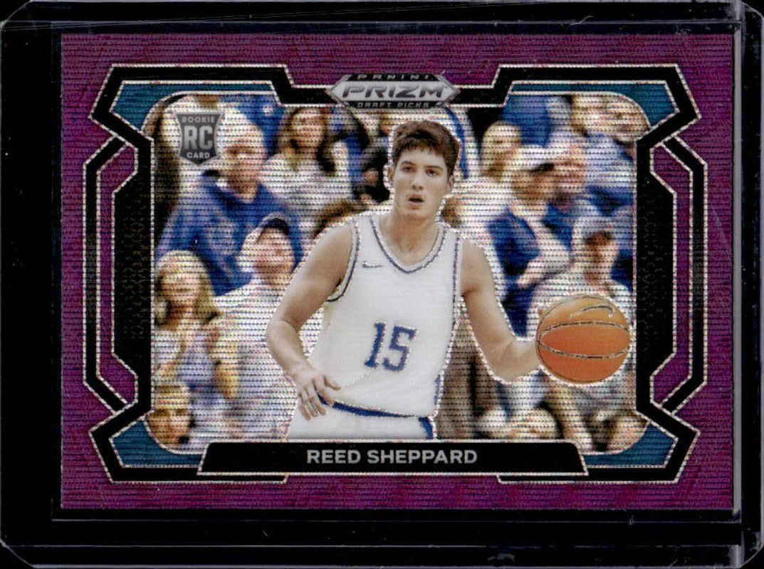 Reed Sheppard 2024 Prizm Draft Picks #21b Purple Wave Rookie RAW