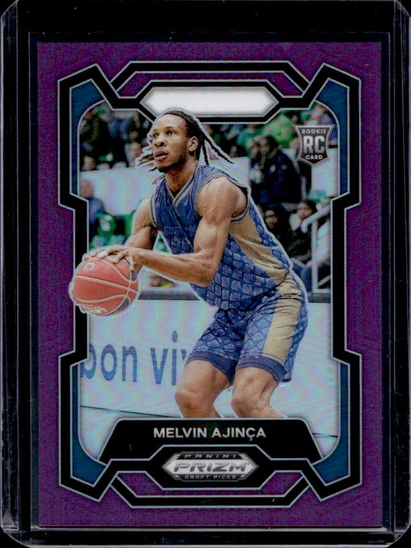 Melvin Ajinca 2024 Prizm Draft Picks #48 Purple /75 RAW