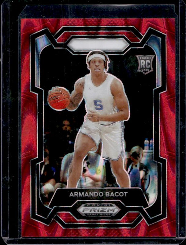 Armando Bacot 2024 Prizm Draft Picks #79 Red Seismic /225 RAW