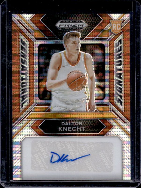Dalton Knecht 2024 Prizm Draft Picks #SS-DKC Sensational Signatures - Orange Pulsar /49 Rookie RAW