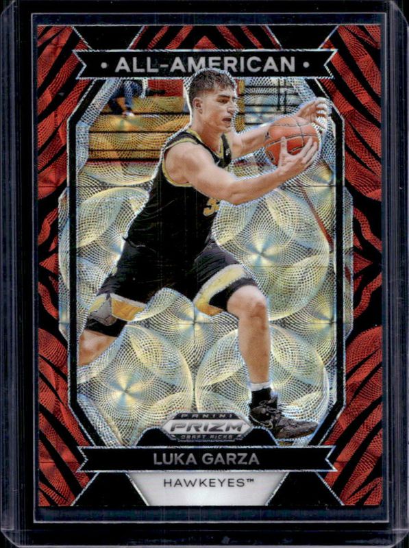 Luka Garza 2024 Prizm Draft Picks #26 All-American - Tiger Stripe /(SSP) RAW