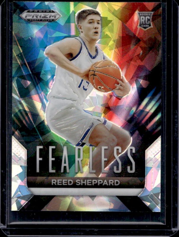 Reed Sheppard 2024 Prizm Draft Picks #20 Fearless - Ice Rookie RAW