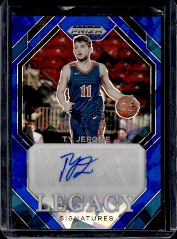 Ty Jerome 2024 Prizm Draft Picks #LS-TYJ Legacy Signatures - Blue Ice RAW