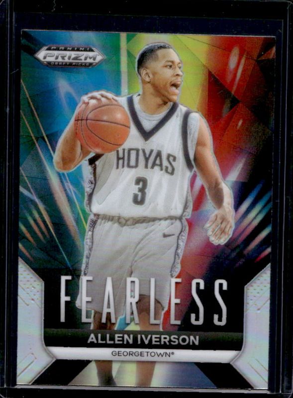 Allen Iverson 2024 Prizm Draft Picks #17 Fearless - Silver RAW