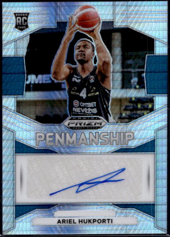 Ariel Hukporti 2024 Prizm Draft Picks #P-HUK Penmanship - Hyper Rookie RAW