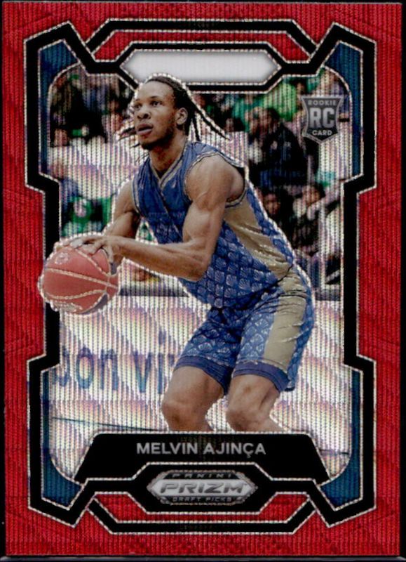 Melvin Ajinca 2024 Prizm Draft Picks #48 Red Wave RAW
