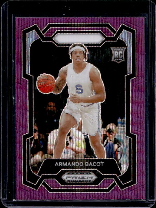 Armando Bacot 2024 Prizm Draft Picks #79 Purple Wave RAW