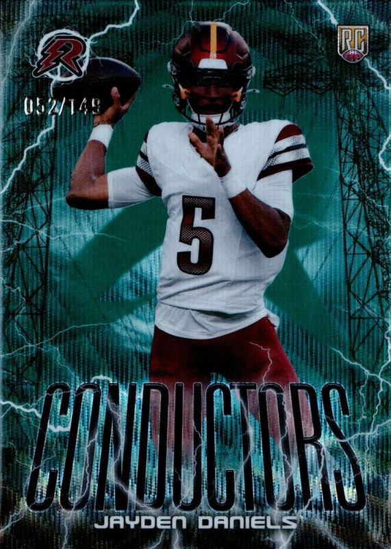 Jayden Daniels 2024 Topps Resurgence #C-6 Conductors - Teal Surge Refractor /149 Rookie RAW