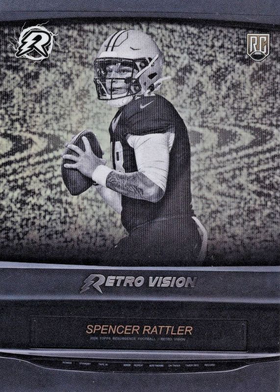 Spencer Rattler 2024 Topps Resurgence #RV-15 Retro Vision /(SSP) Rookie RAW