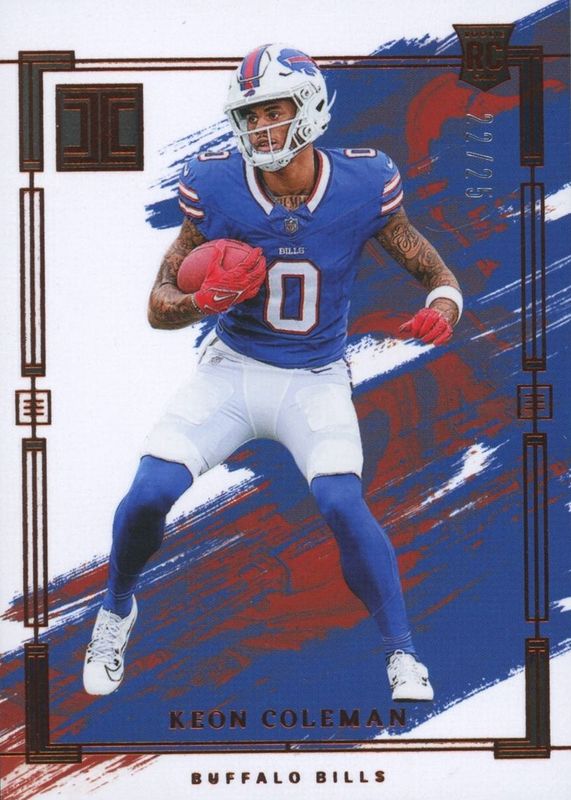 Keon Coleman 2024 Impeccable #99 Bronze /25 Rookie RAW