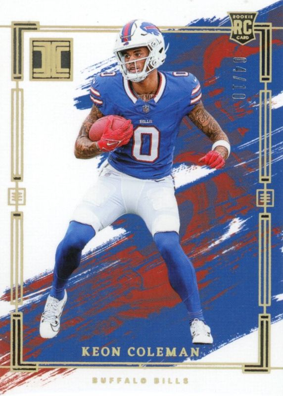 Keon Coleman 2024 Impeccable #99 Gold /10 Rookie RAW