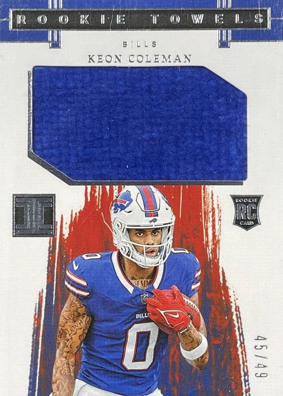 Keon Coleman 2024 Impeccable #RT-KCN Rookie Towels /49 RAW