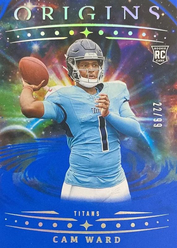 Cam Ward 2025 Origins #143 Blue /99 Rookie RAW