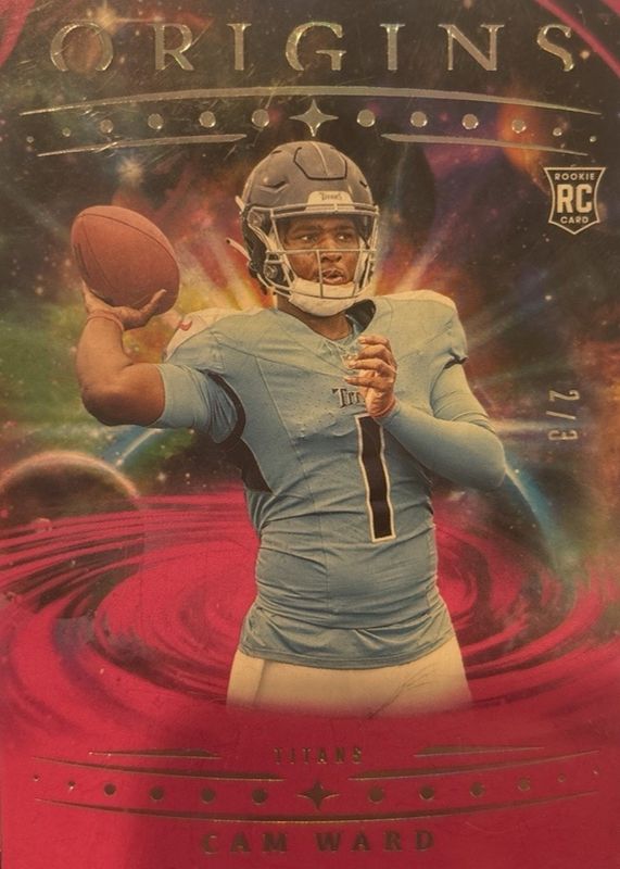Cam Ward 2025 Origins #143 Pink /3 Rookie RAW