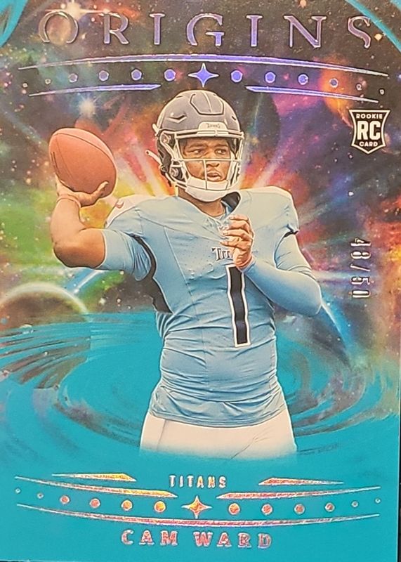 Cam Ward 2025 Origins #143 Turquoise /50 Rookie RAW