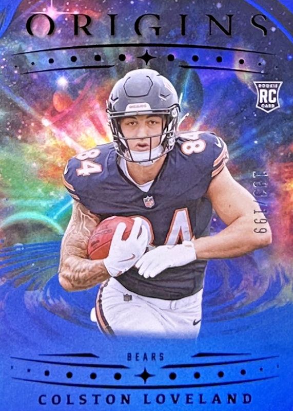 Colston Loveland 2025 Origins #137 Holo Blue /199 Rookie RAW