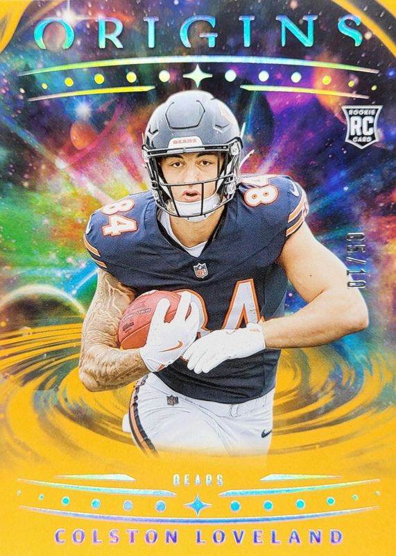 Colston Loveland 2025 Origins #137 Holo Gold /10 Rookie RAW