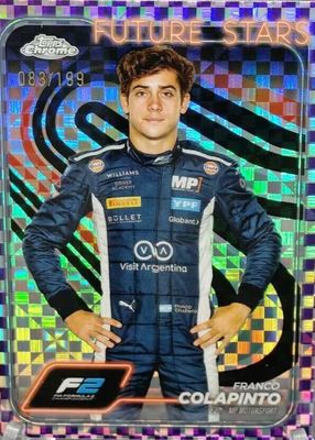 2024 Topps Chrome Formula 1 #24 Purple Checker Flag Refractor /199