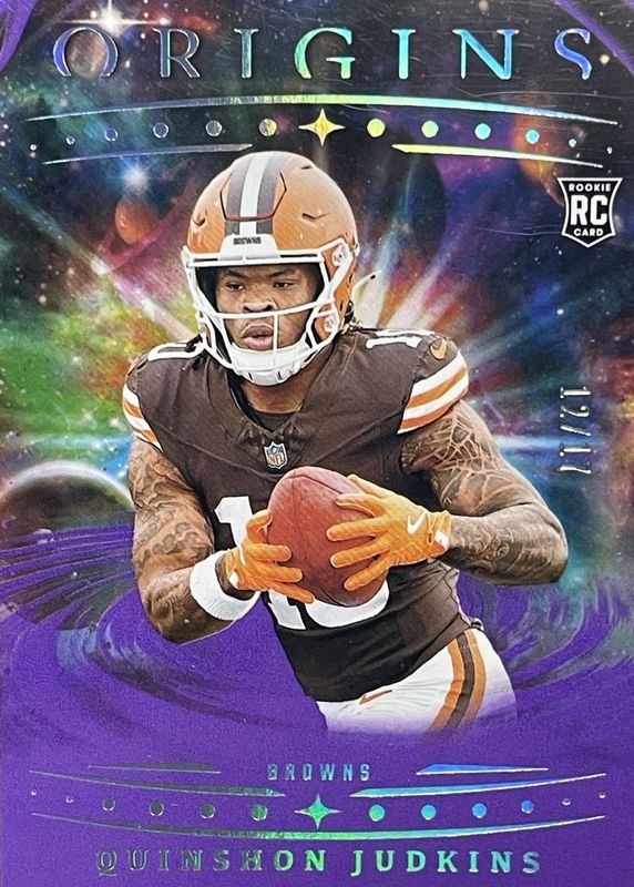 Quinshon Judkins 2025 Origins #131 Purple /17 Rookie RAW