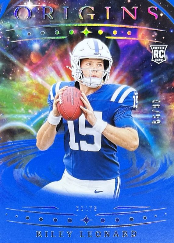 Riley Leonard 2025 Origins #138 Blue /99 Rookie RAW