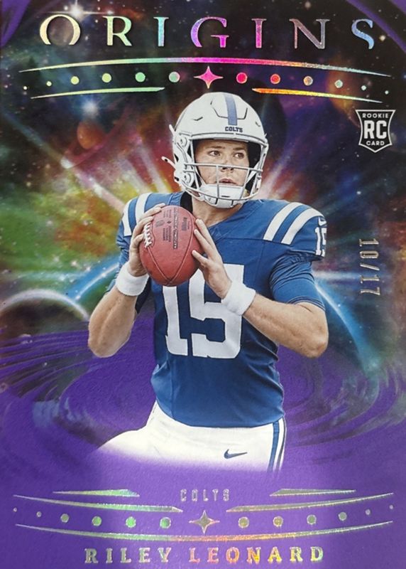 Riley Leonard 2025 Origins #138 Purple /17 Rookie RAW