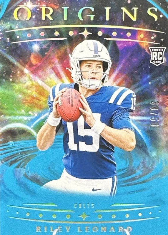 Riley Leonard 2025 Origins #138 Turquoise /50 Rookie RAW